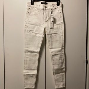 MID RISE WHITE JEAN LEGGINGS EXPRESS (size 2S)